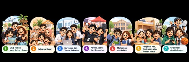 Pengguna duduk santai
